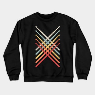 Retro Vintage Percussion Drum Sticks | Marching Band Crewneck Sweatshirt